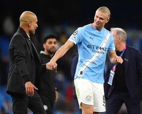 Erling Haaland Enters Elite Champions League Half-Century Club, Hailed by Guardiola as CR7 and Messi's Peer